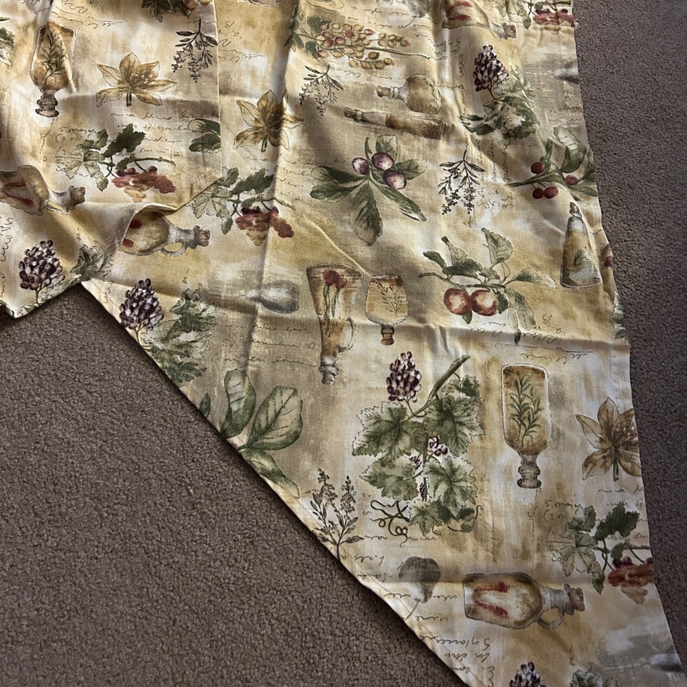 Floral and Fruit Patterned valence curtains